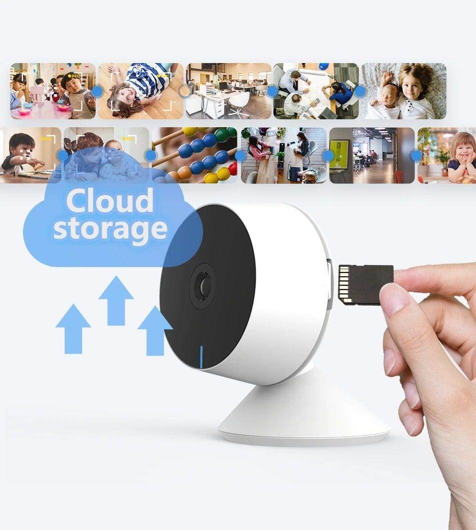 1080P IP Wifi Camera indoor baby monitor with adjustable alerts, reliable WiFi, 140° view, and cloud storage