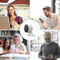 1080P IP Wifi Camera indoor baby monitor with adjustable alerts, reliable WiFi, cloud and local storage, white mini camera with 140° viewing angle and infrared night vision