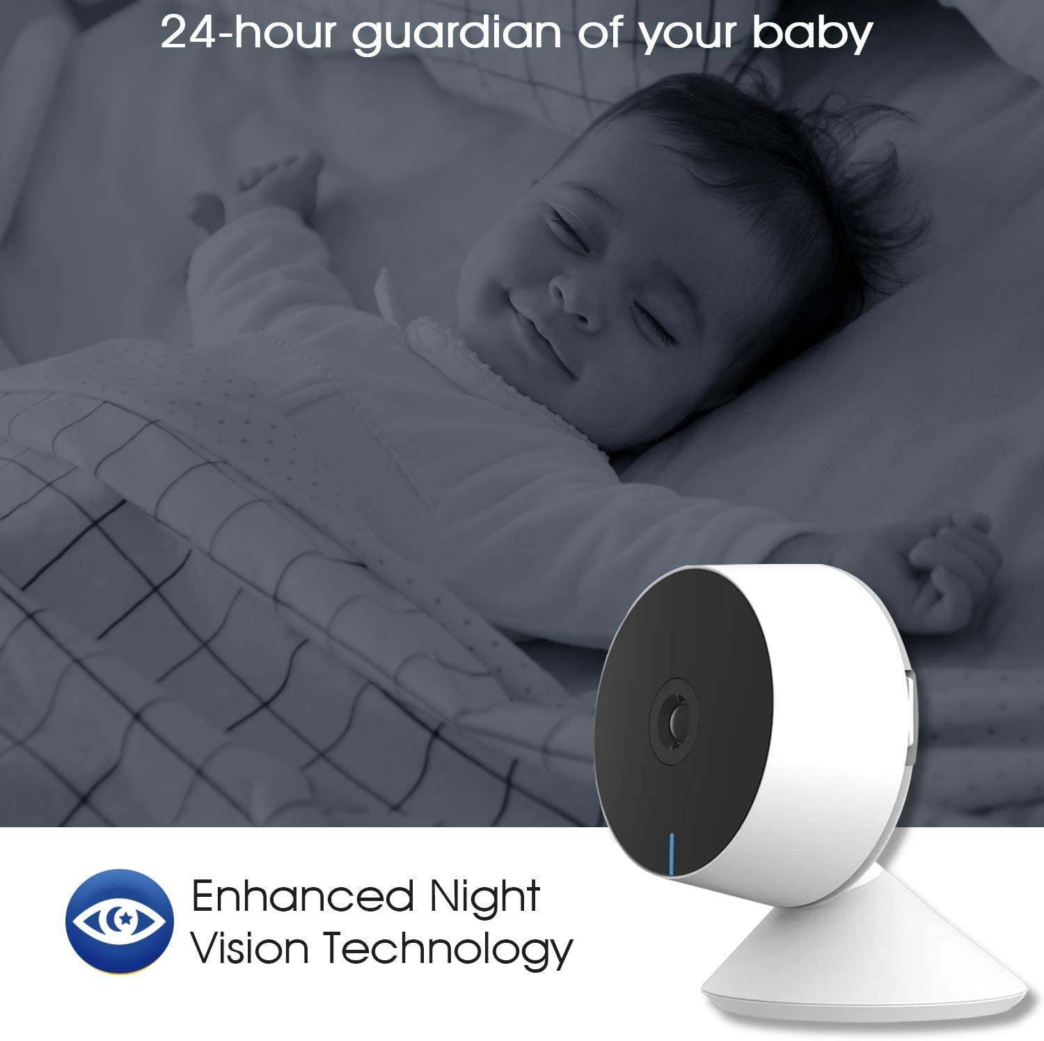 1080P IP Wifi Camera indoor surveillance white mini camera with adjustable alerts and cloud storage