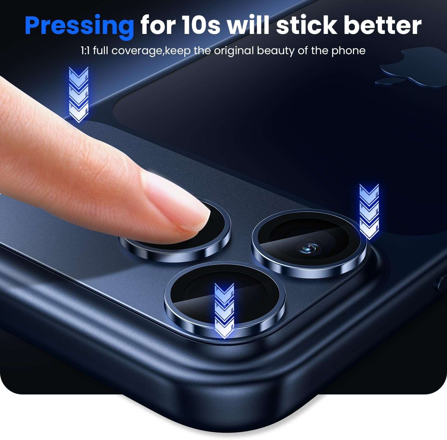 iPhone 17 Pro Max titanium camera protector 2-pack in silver