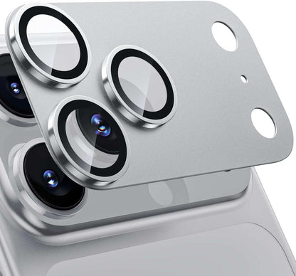iPhone 17 Pro Max titanium camera protector 2-pack in silver