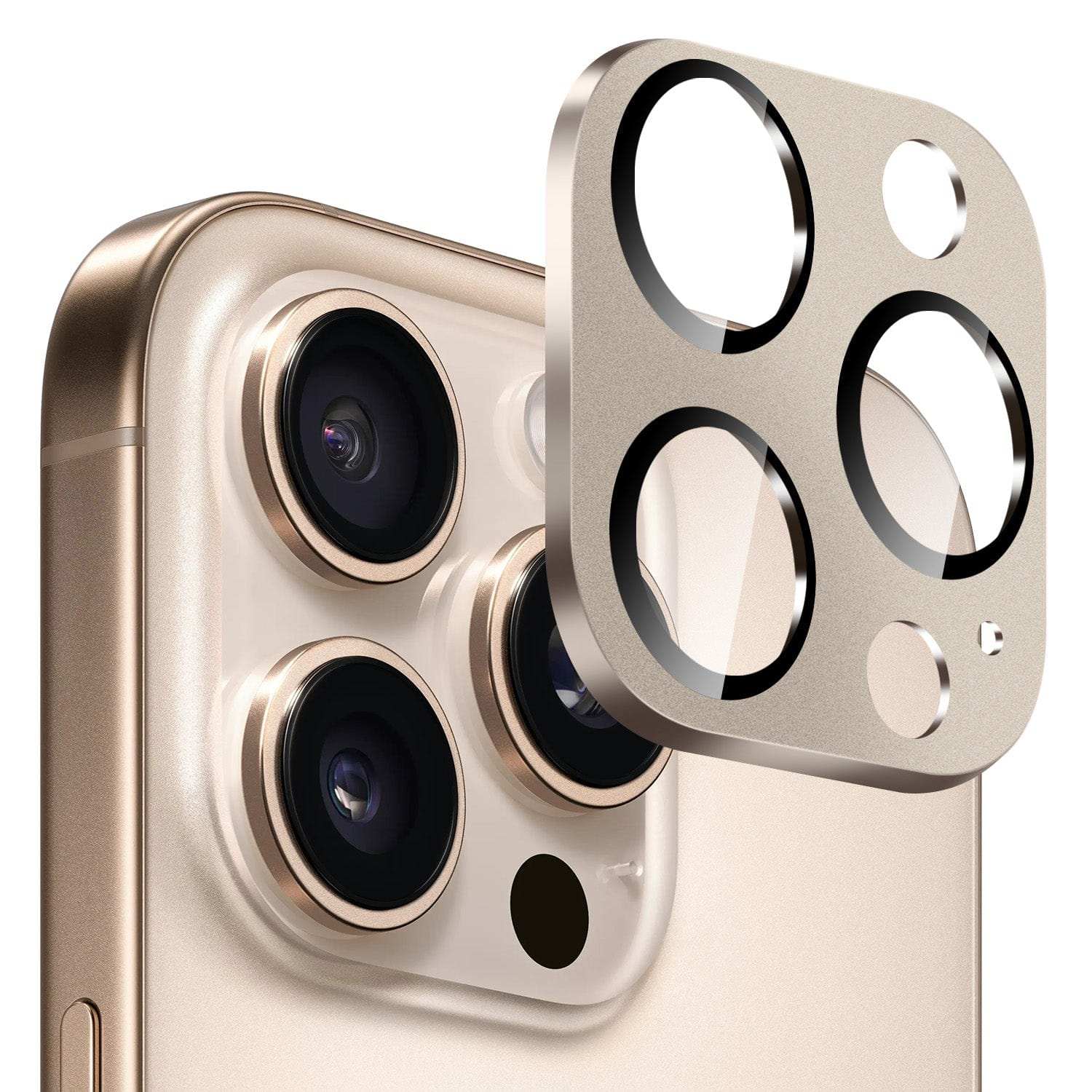 iPhone 16 Pro/Pro Max camera lens protectors 2-pack with cleaning kit and scratch-resistant flexible glass