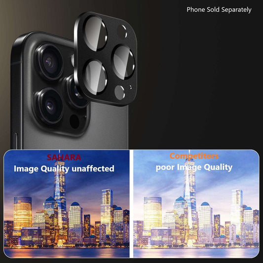 iPhone 16 Pro/Pro Max camera lens protector two-pack with installation kit and scratch-resistant glass