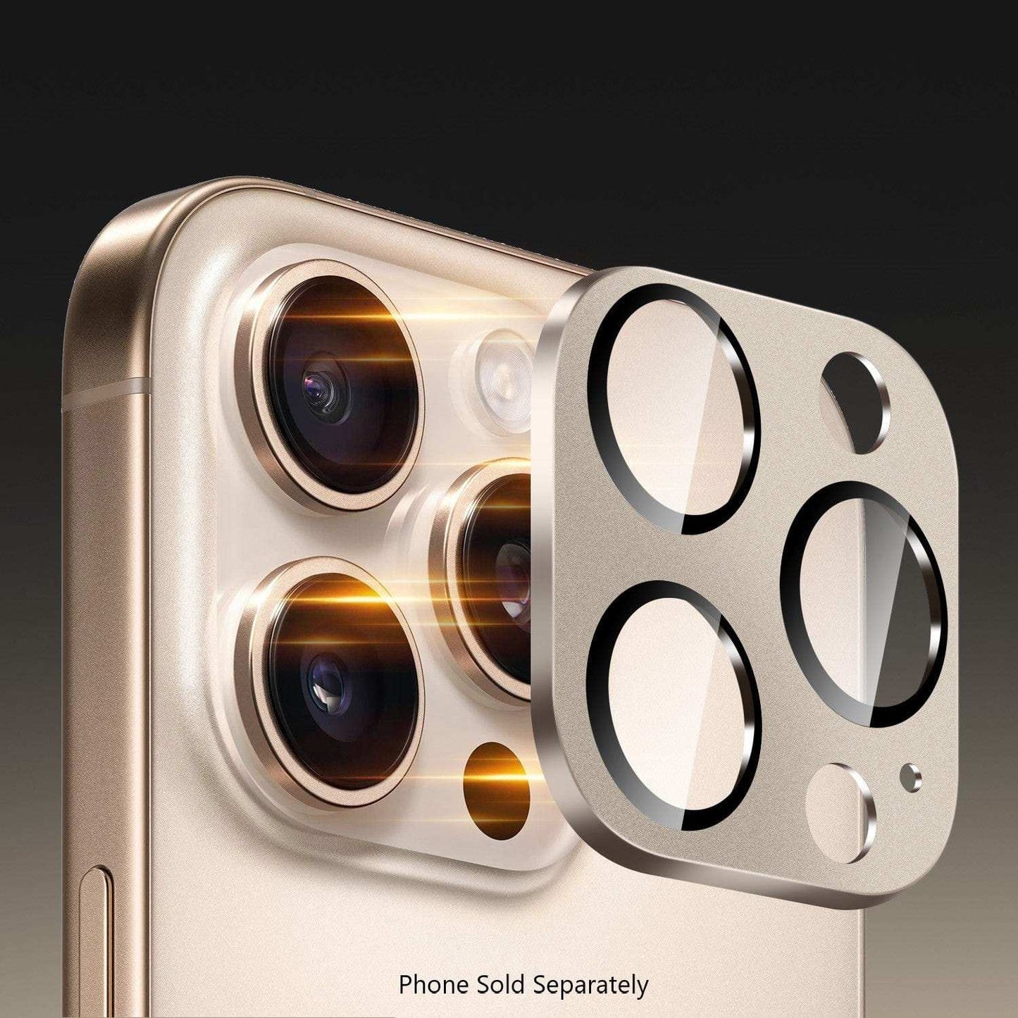 iPhone 16 Pro/Pro Max camera lens protector 2-pack with scratch-resistant glass and cleaning kit