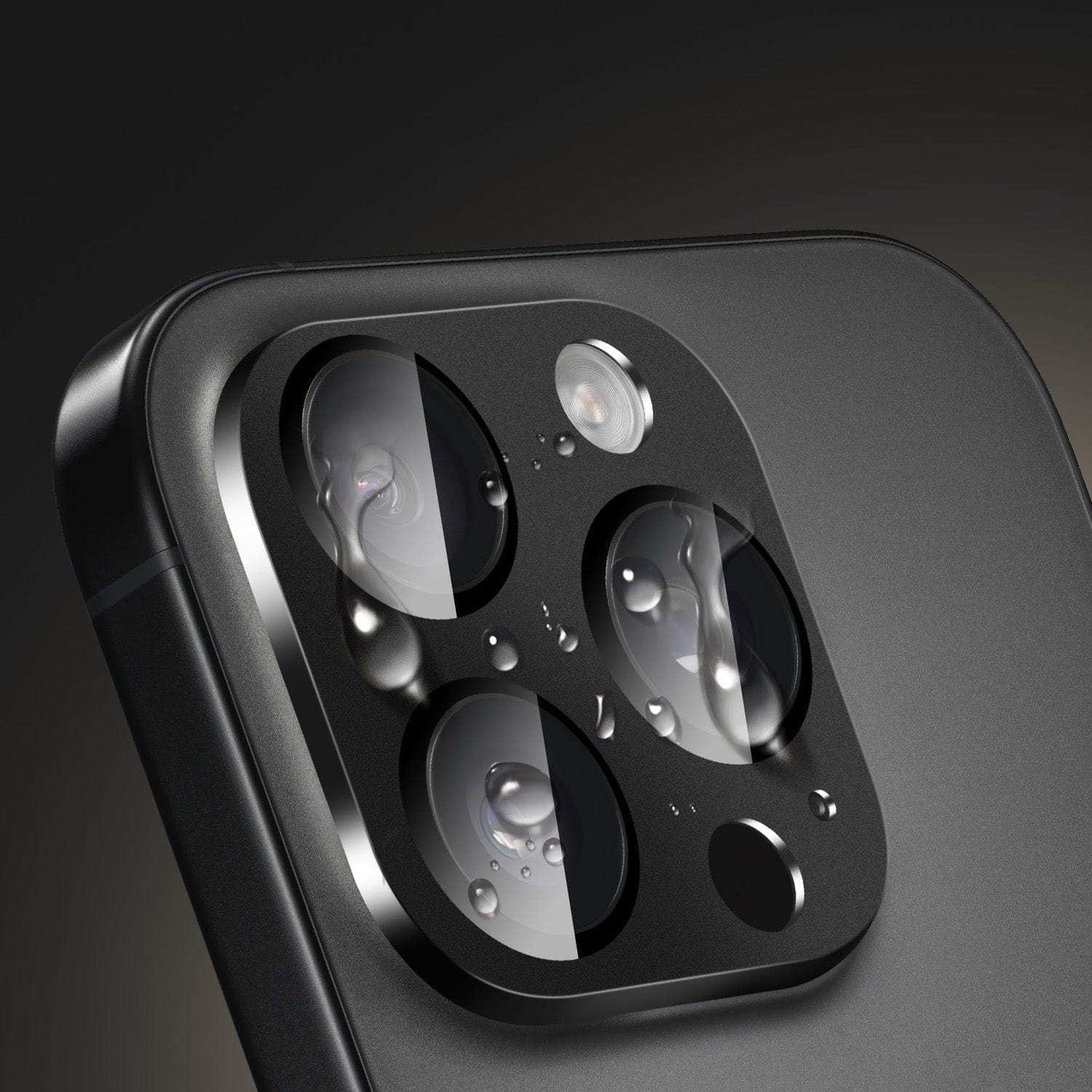 iPhone 16 Pro/Pro Max camera lens protector 2-pack with scratch-resistant glass and installation accessories
