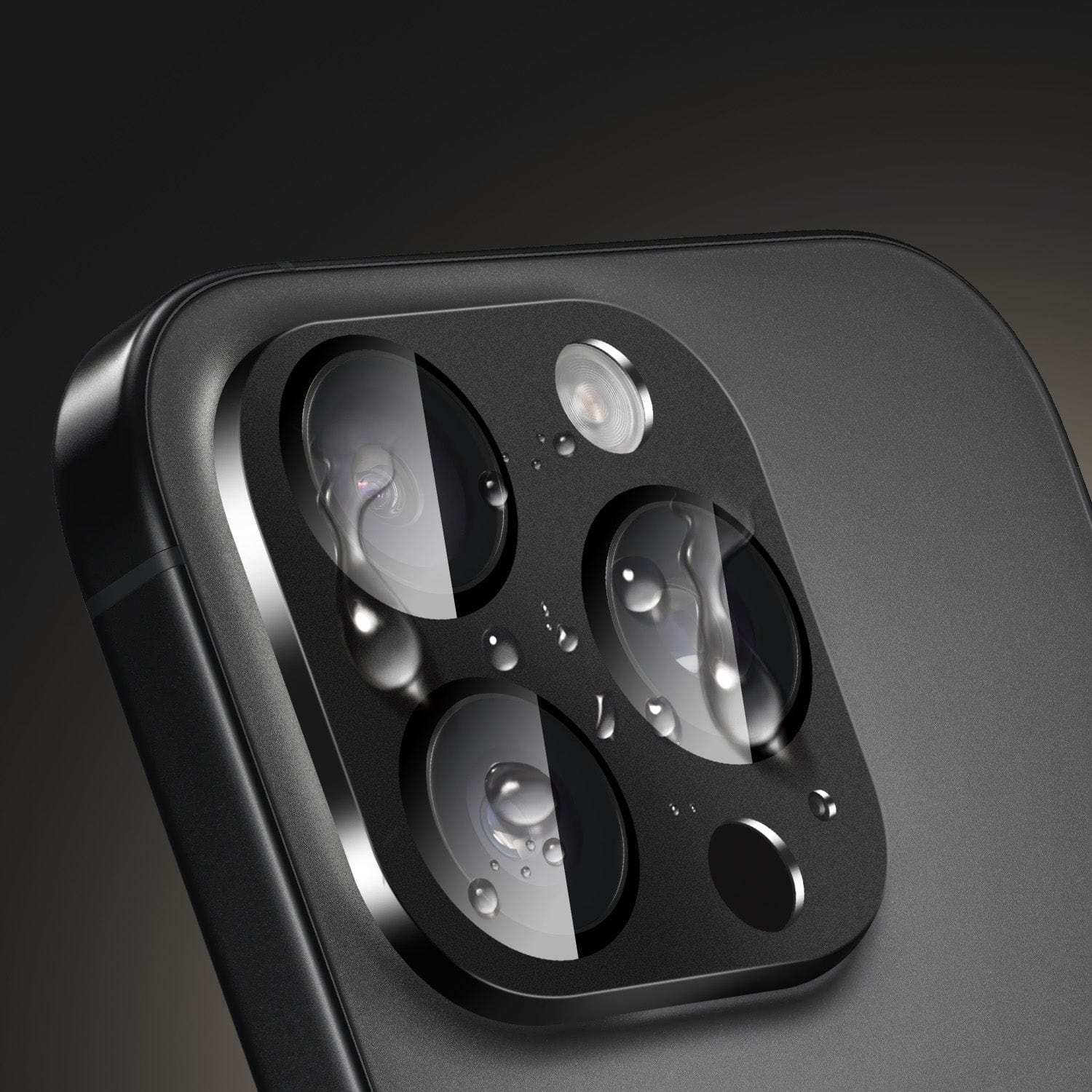 iPhone 16 Pro/Pro Max camera lens protector 2-pack with scratch-resistant glass and installation accessories