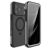 iPhone 17 Pro Max Waterproof Case with built-in kickstand and clear protective design