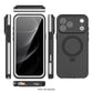 iPhone 17 Pro Max Waterproof Case with IP68 rating, built-in MagSafe kickstand, screen protector, and clear design