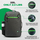 Island Hopper 2.0 Travel Backpack – New Matte Black | Lightweight Waterproof 28L & 34L