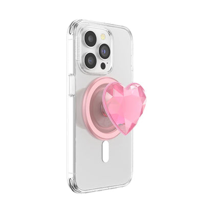 PopSockets Phone Grip for MagSafe, Magnetic Holder, Phone Stand, Heart - Dichroic Heart