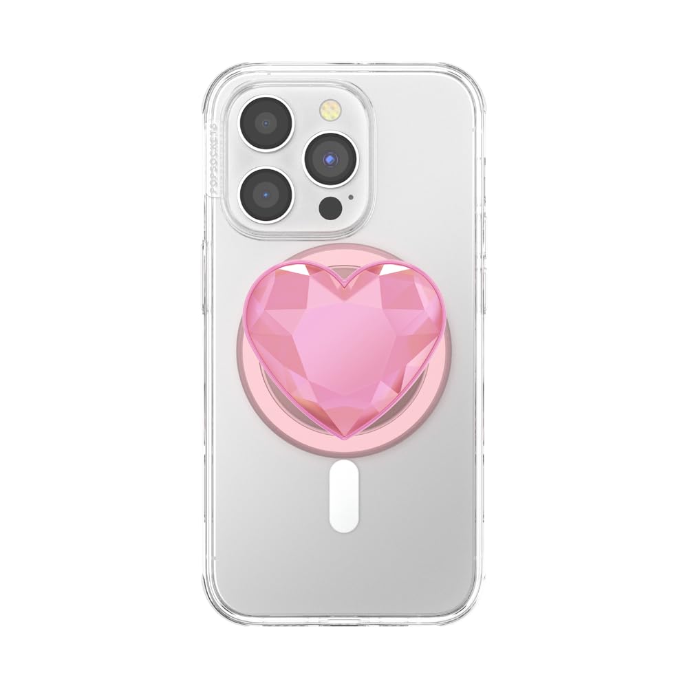 PopSockets Phone Grip for MagSafe, Magnetic Holder, Phone Stand, Heart - Dichroic Heart
