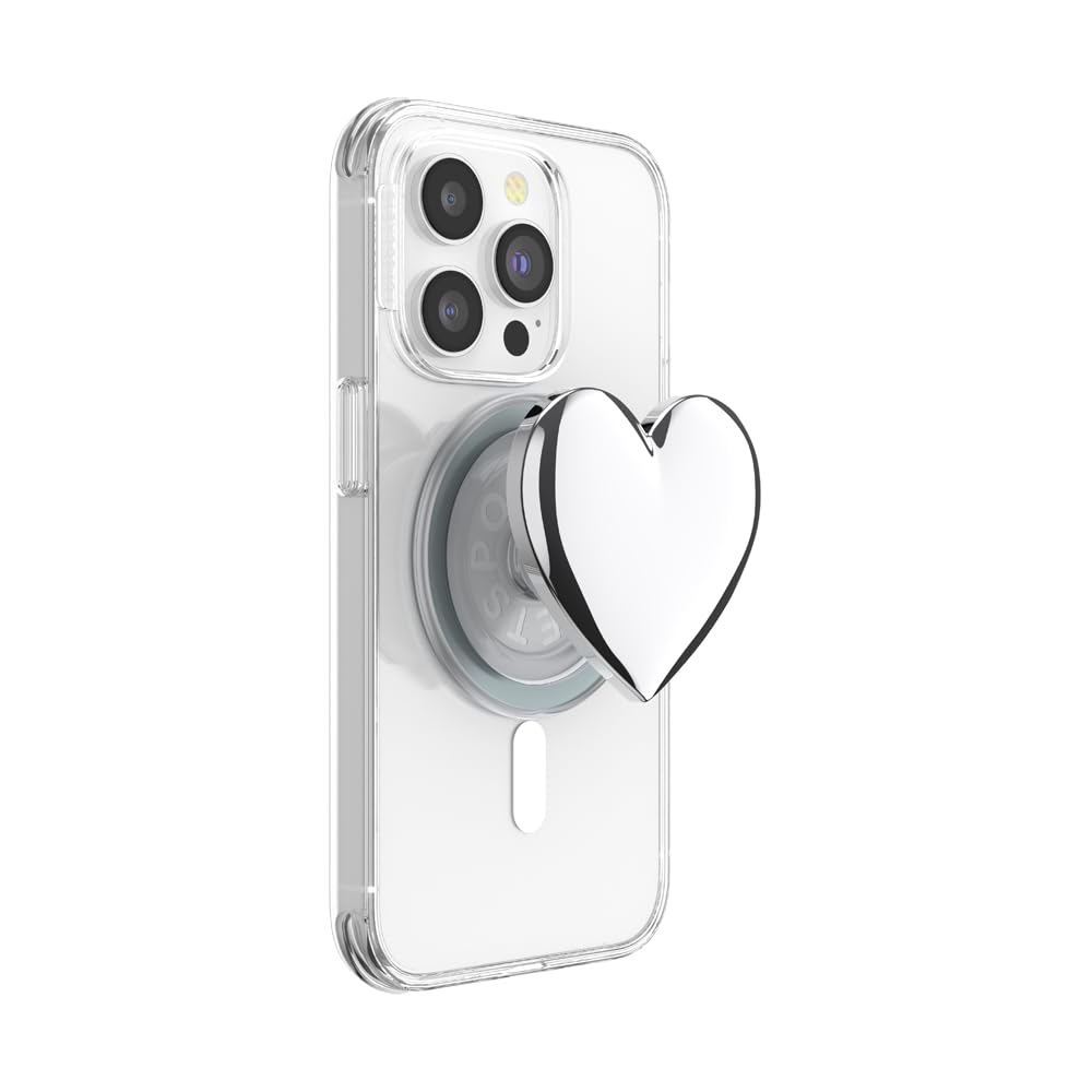 PopSockets Phone Grip for MagSafe, Magnetic Holder, Phone Stand, Heart - Dichroic Heart
