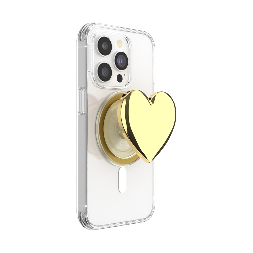 PopSockets Phone Grip for MagSafe, Magnetic Holder, Phone Stand, Heart - Dichroic Heart