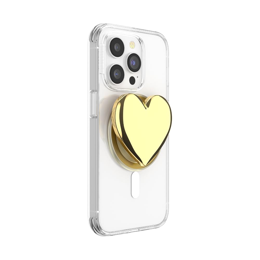 PopSockets Phone Grip for MagSafe, Magnetic Holder, Phone Stand, Heart - Dichroic Heart