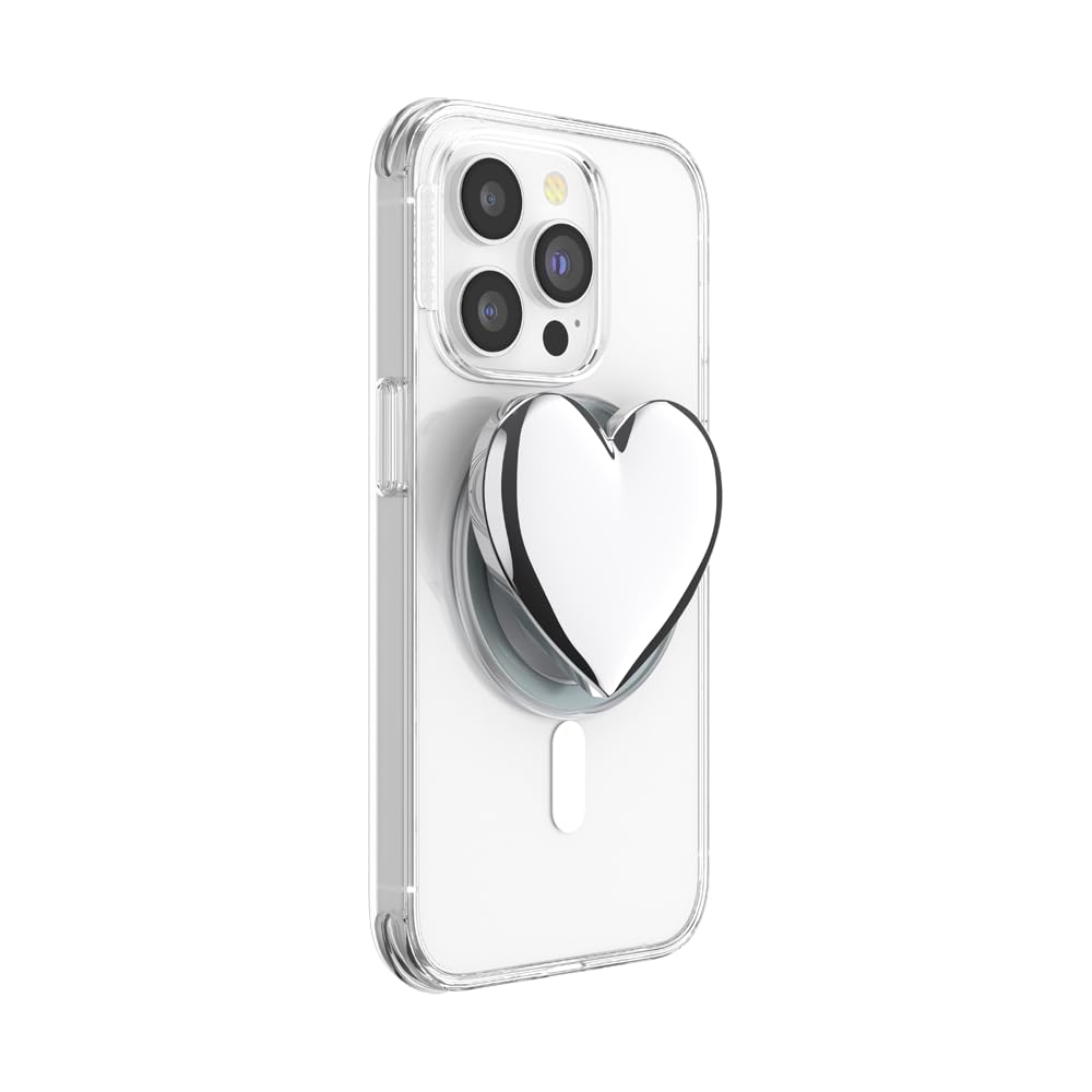 PopSockets Phone Grip for MagSafe, Magnetic Holder, Phone Stand, Heart - Dichroic Heart