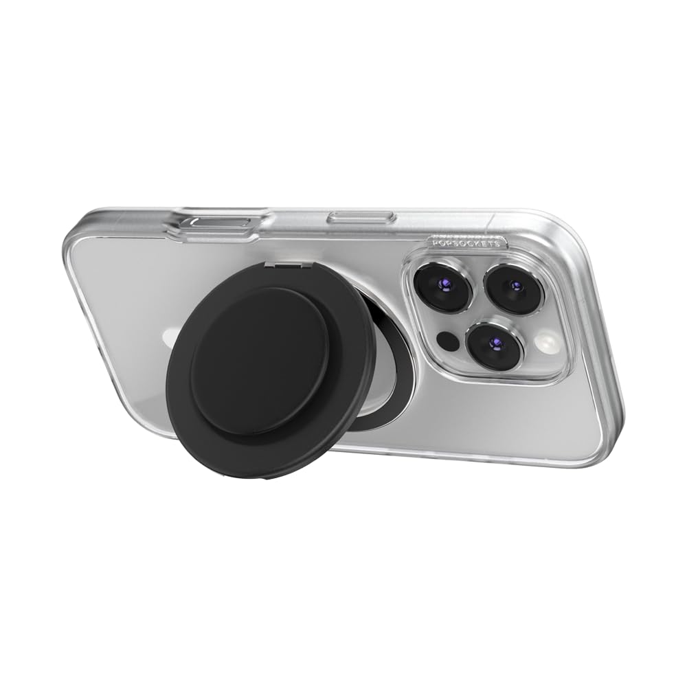 PopSockets Phone Grip for MagSafe, Magnetic Holder, Phone Stand - Black