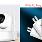 1080P surveillance camera with WiFi, night vision, 355° pan, 1MP CMOS sensor, and two-way audio