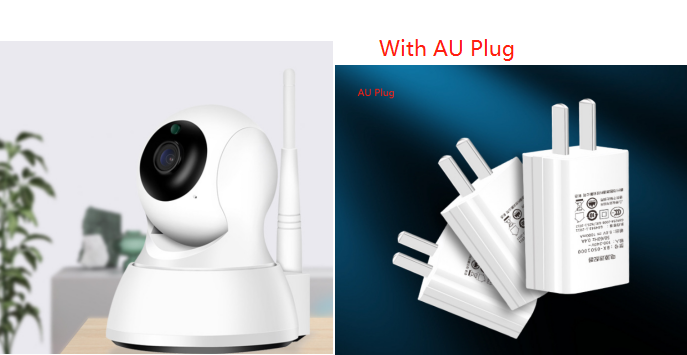 1080P surveillance camera with WiFi, night vision, 355° pan, 1MP CMOS sensor, and two-way audio