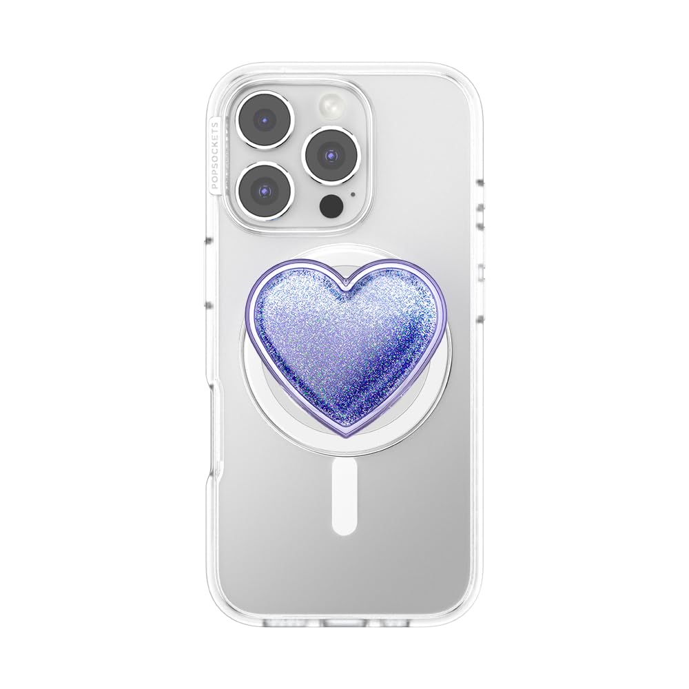 PopSockets Phone Grip for MagSafe, Magnetic Holder, Phone Stand, Heart - Dichroic Heart