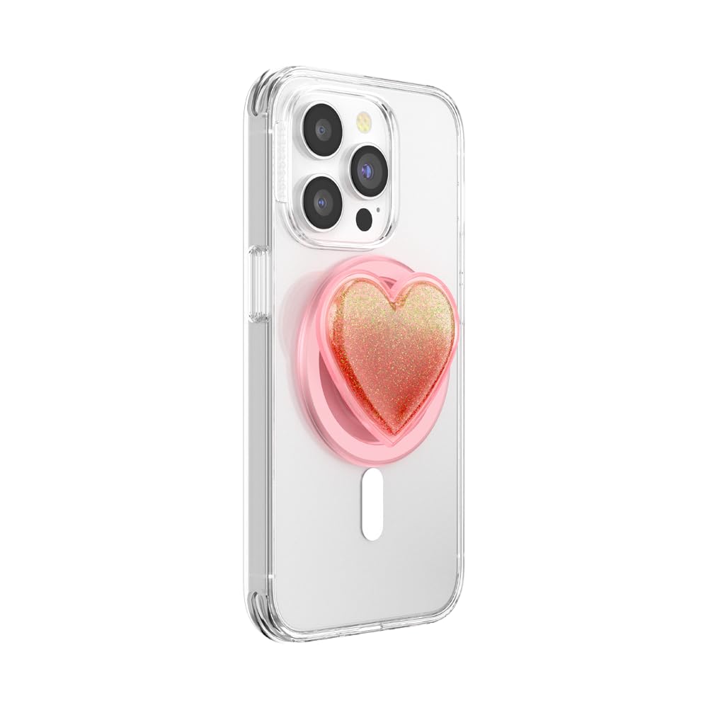 PopSockets Phone Grip for MagSafe, Magnetic Holder, Phone Stand, Heart - Dichroic Heart