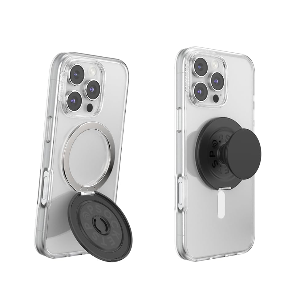 PopSockets Phone Grip for MagSafe, Magnetic Holder, Phone Stand - Black