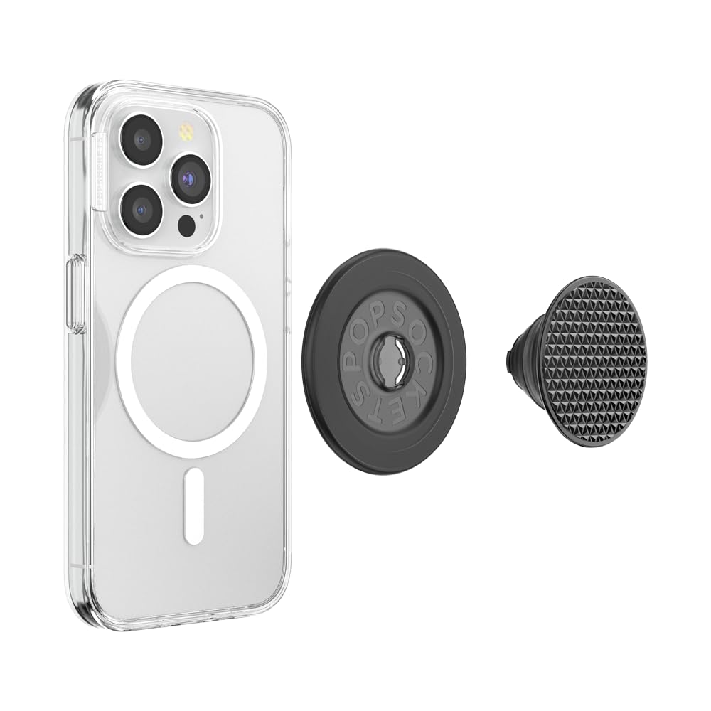 PopSockets Phone Grip for MagSafe, Magnetic Holder, Phone Stand - Black