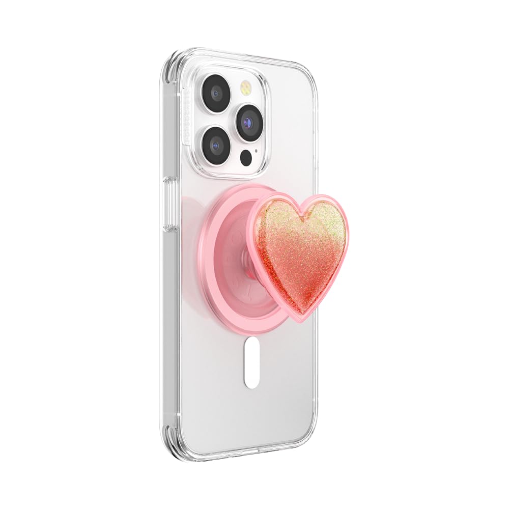PopSockets Phone Grip for MagSafe, Magnetic Holder, Phone Stand, Heart - Dichroic Heart