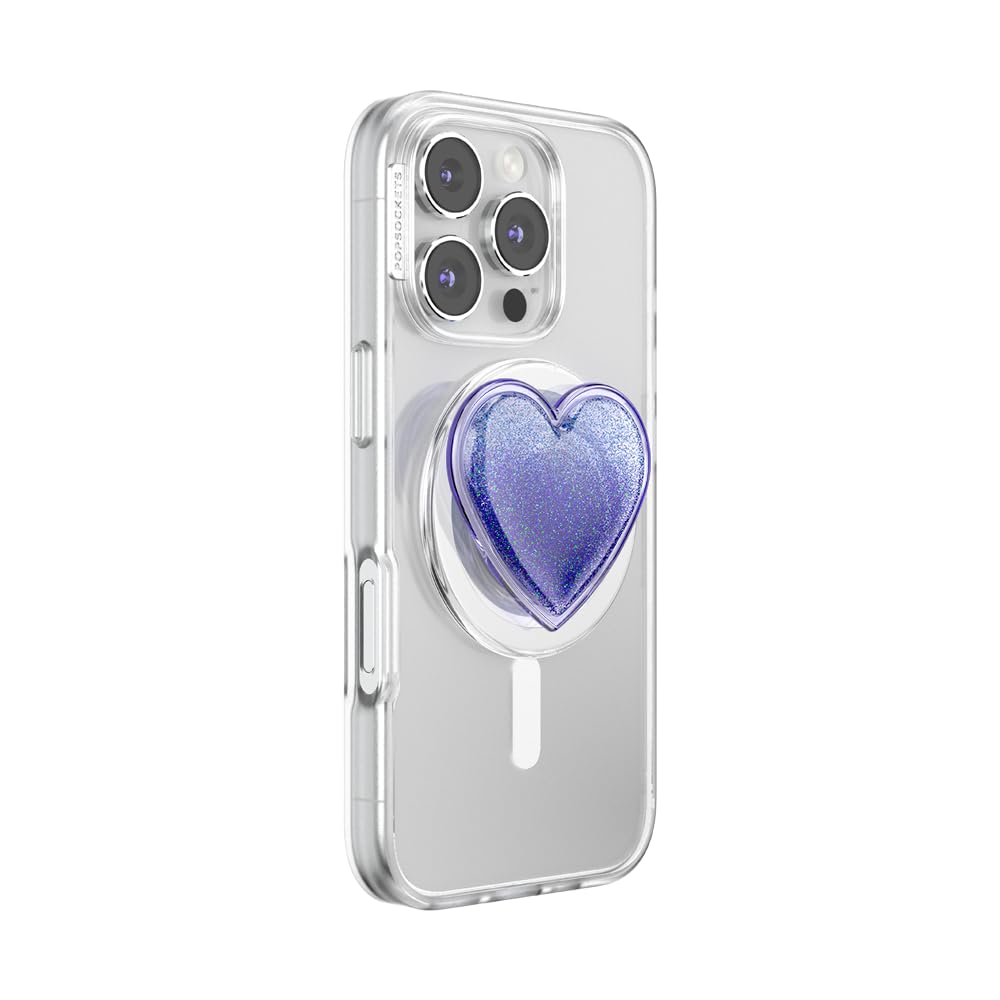 PopSockets Phone Grip for MagSafe, Magnetic Holder, Phone Stand, Heart - Dichroic Heart