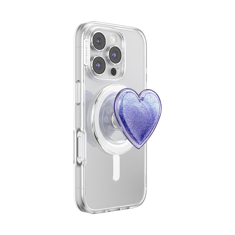 PopSockets Phone Grip for MagSafe, Magnetic Holder, Phone Stand, Heart - Dichroic Heart