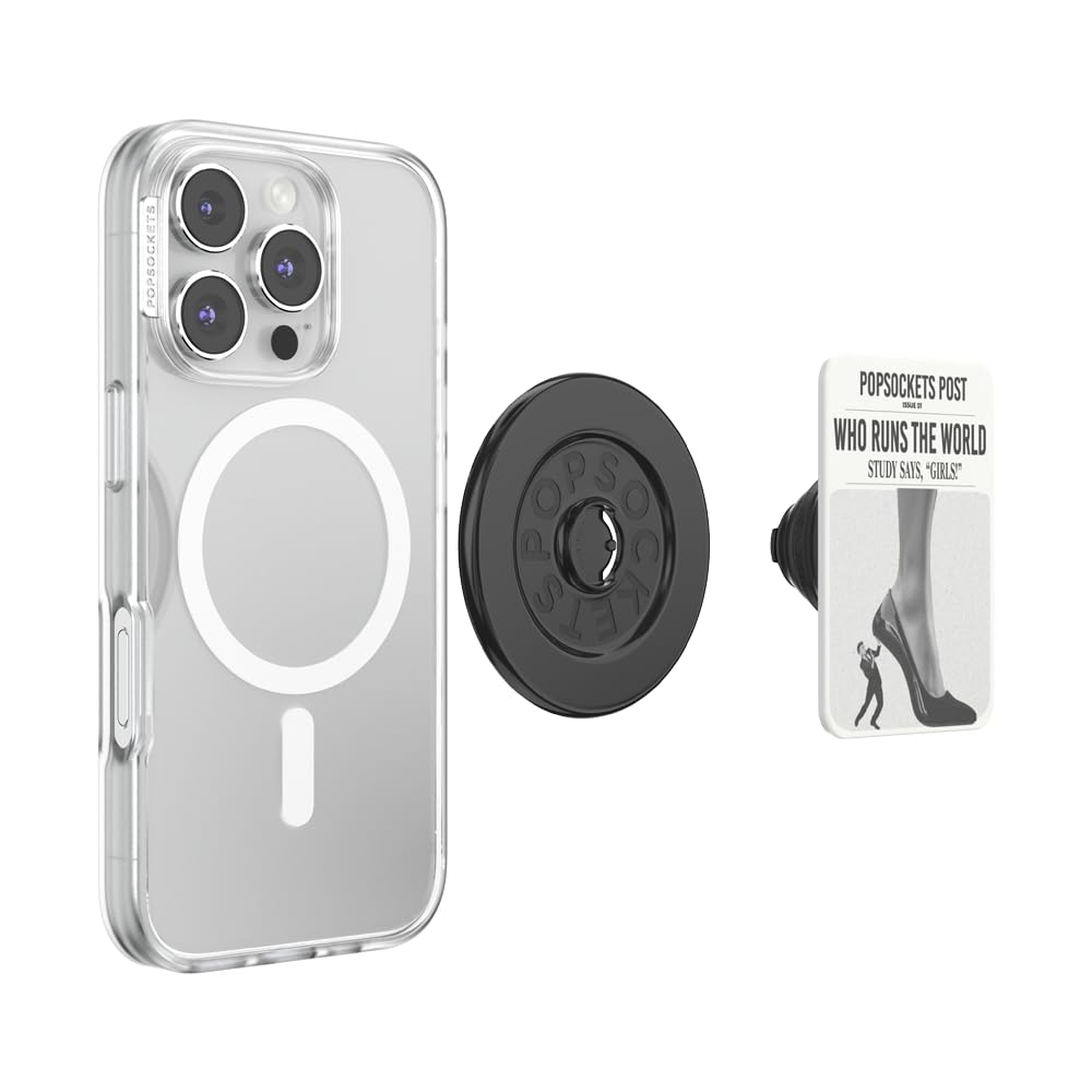 PopSockets Phone Grip for MagSafe, Magnetic Holder, Phone Stand - Black