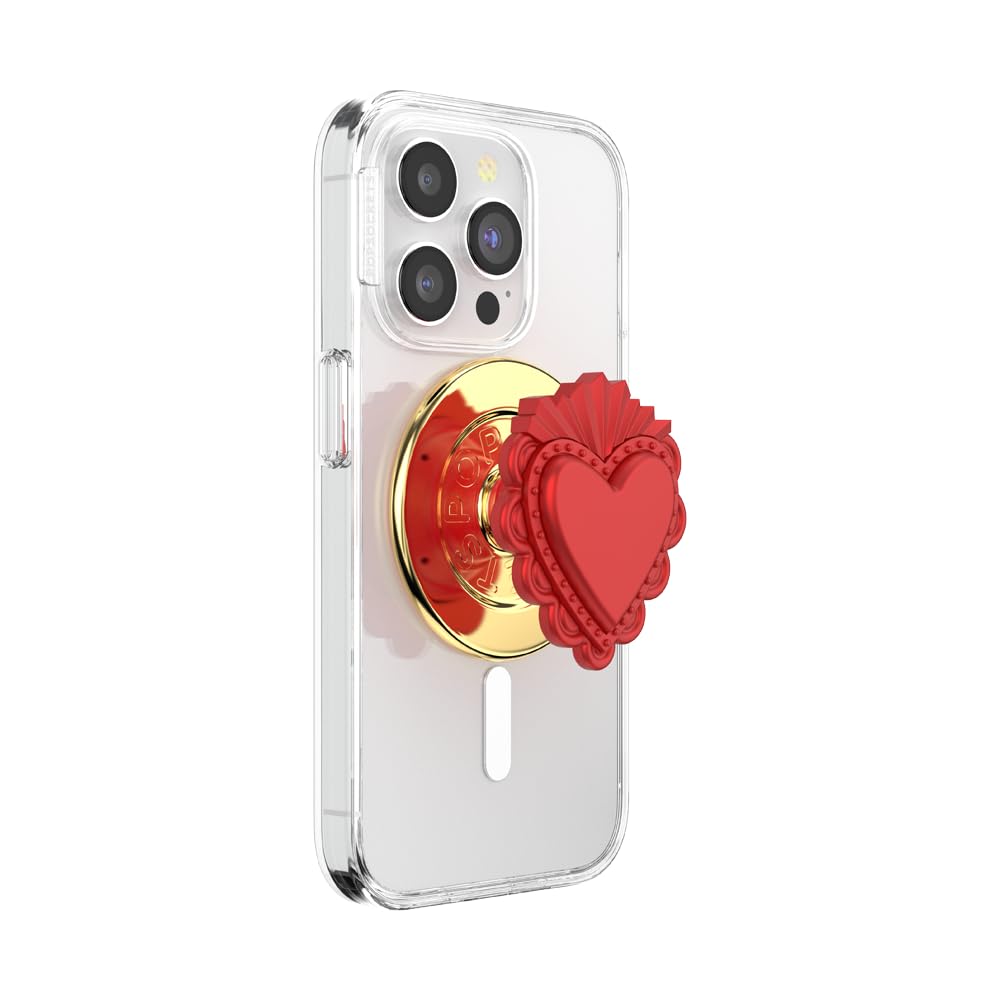 PopSockets Phone Grip for MagSafe, Magnetic Holder, Phone Stand, Heart - Dichroic Heart