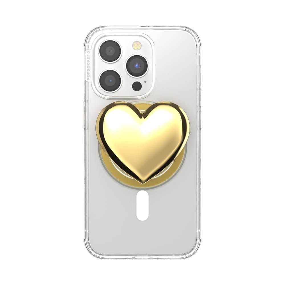 PopSockets Phone Grip for MagSafe, Magnetic Holder, Phone Stand, Heart - Dichroic Heart