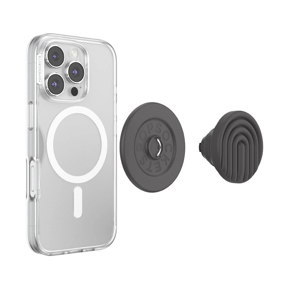PopSockets Phone Grip for MagSafe, Magnetic Holder, Phone Stand - Black