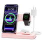 Wireless Charger Stand Charging Station: 3 in 1 Charger Stand Multiple Devices for Apple - iPhone 17 16e 16 15 14 Pro Max 13 12 - Watch 11 10 9 8 7 6 5 4 3 2 SE and Ultra Series-Airpods 4 3 Pro, White