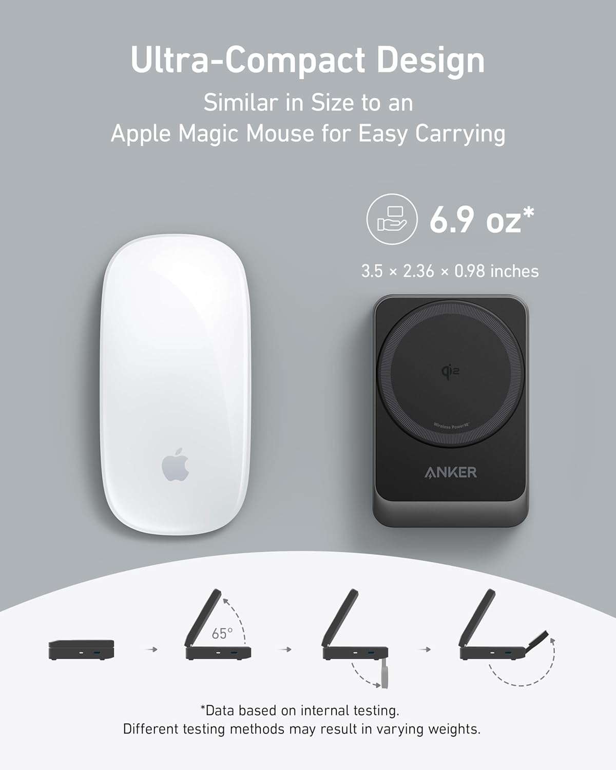 Foldable 3-in-1 wireless charging station with 15W fast charging for iPhone, AirPods, and Apple Watch