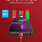 Anker USB-C to Lightning Cable with nylon exterior and MFi certification for fast iPhone charging