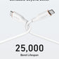 Soft silicone USB-C to USB-C cable with 100W fast charging and 25,000-bend durability