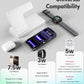 Wireless Charger Stand Charging Station: 3 in 1 Charger Stand Multiple Devices for Apple - iPhone 17 16e 16 15 14 Pro Max 13 12 - Watch 11 10 9 8 7 6 5 4 3 2 SE and Ultra Series-Airpods 4 3 Pro, White