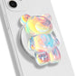 On The Grip Magnetic 3D Gummy Bear Style Expandable Collapsible Mobile Phone Grip Stand Holder for Smartphone Tablet Cell Phone Accessory (Matte Holographic)
