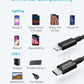 Anker USB-C to Lightning Cable with nylon exterior and MFi certification for fast charging iPhones