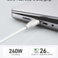 Anker USB-C to USB-C Cable with soft silicone finish, 25,000-bend lifespan, tangle-free design, and 100W fast charging support