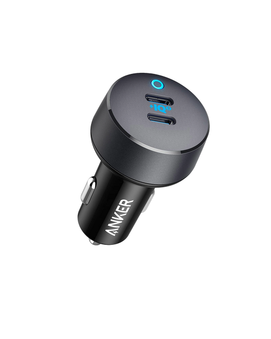 Anker Duo USB-C car charger with PowerIQ 3.0, wide compatibility, compact design, and MultiProtect safety technology