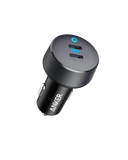 Anker Duo USB-C car charger with PowerIQ 3.0, wide compatibility, compact design, and MultiProtect safety technology