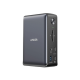 13-in-1 USB-C docking station with multiple ports, triple display support, and simultaneous charging features