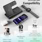Wireless Charger Stand Charging Station: 3 in 1 Charger Stand Multiple Devices for Apple - iPhone 17 16e 16 15 14 Pro Max 13 12 - Watch 11 10 9 8 7 6 5 4 3 2 SE and Ultra Series-Airpods 4 3 Pro, White