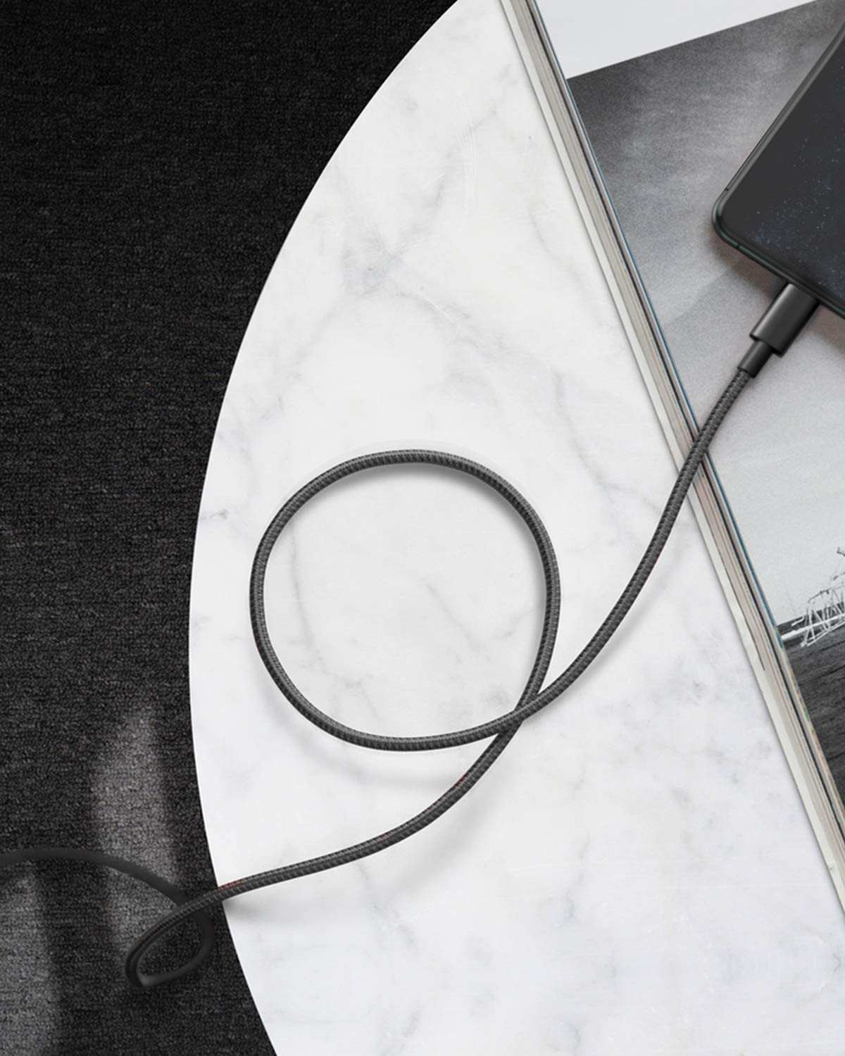 Anker USB-C to Lightning Cable with nylon exterior and MFi certification for fast charging iPhones