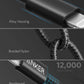 Anker USB-C to Lightning Cable with nylon exterior and MFi certification for fast charging iPhone devices