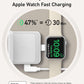 Foldable 3-in-1 wireless charging station with 15W fast charging for iPhone, AirPods, and Apple Watch