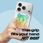 On The Grip Magnetic 3D Gummy Bear Style Expandable Collapsible Mobile Phone Grip Stand Holder for Smartphone Tablet Cell Phone Accessory (Matte Holographic)