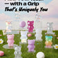 On The Grip Magnetic 3D Gummy Bear Style Expandable Collapsible Mobile Phone Grip Stand Holder for Smartphone Tablet Cell Phone Accessory (Matte Holographic)